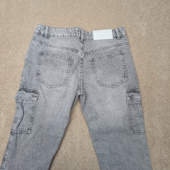 BohooMan Grey Button down Cargo Jeans size 30 - Picture 5 of 15